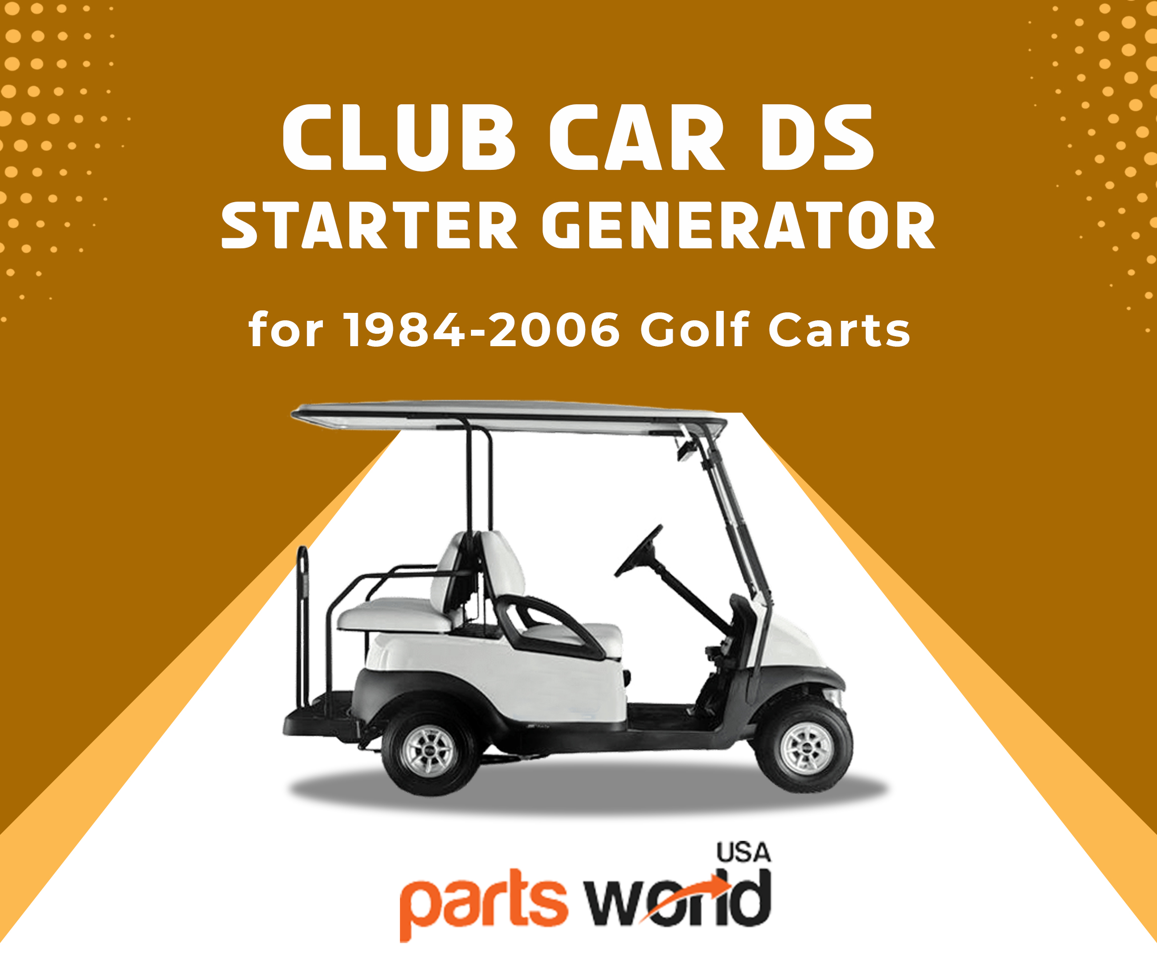 Club Car DS Starter Generator for 1984-2006 Golf Carts